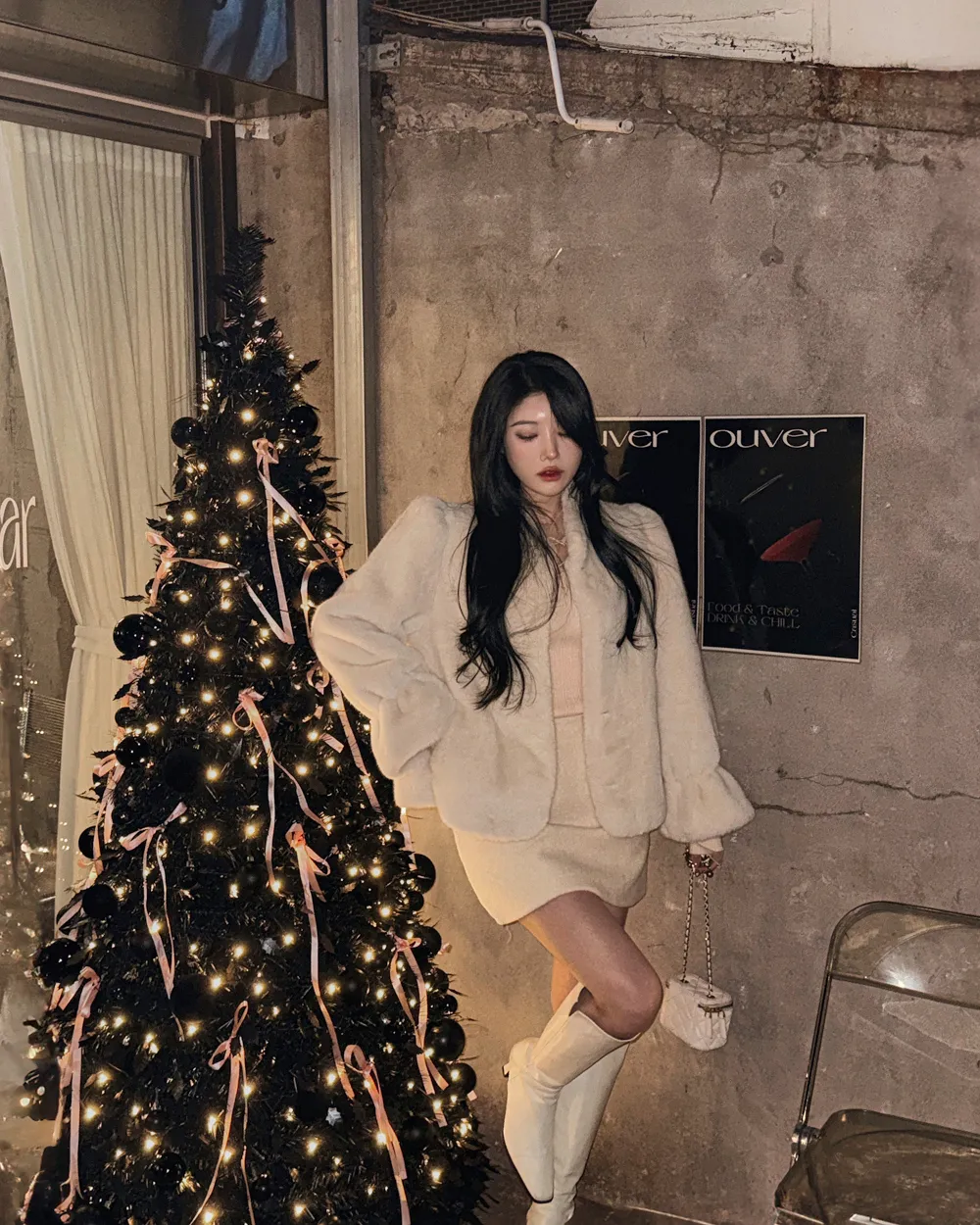 긴팔 티셔츠 모델 착용 이미지-S1L68