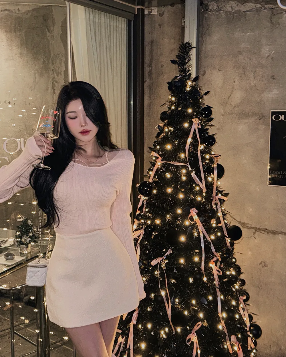 긴팔 티셔츠 모델 착용 이미지-S1L77