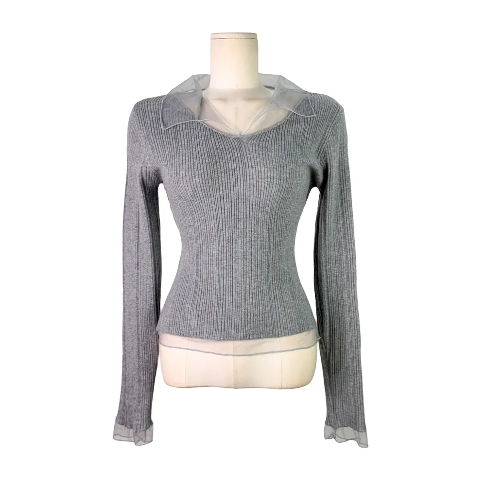 긴팔 티셔츠 그레이 색상 이미지-S1L16