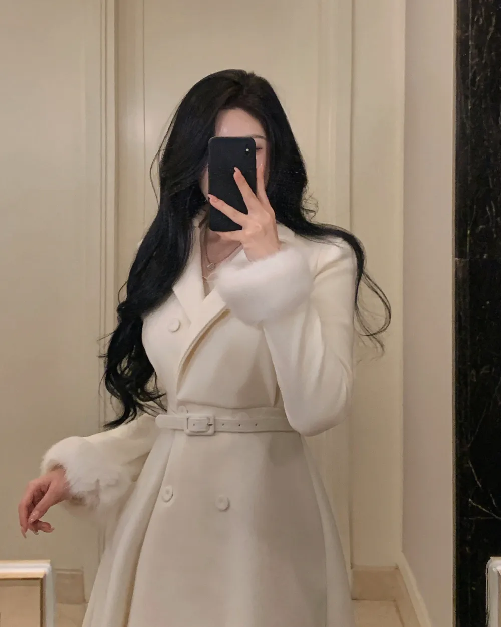 긴팔 티셔츠 모델 착용 이미지-S1L121