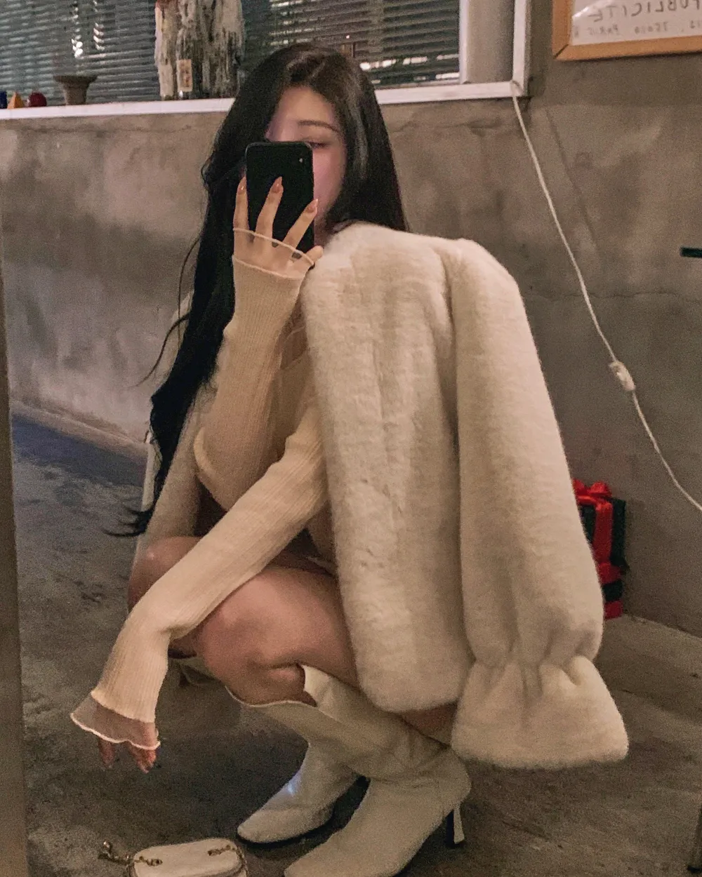 긴팔 티셔츠 모델 착용 이미지-S1L85