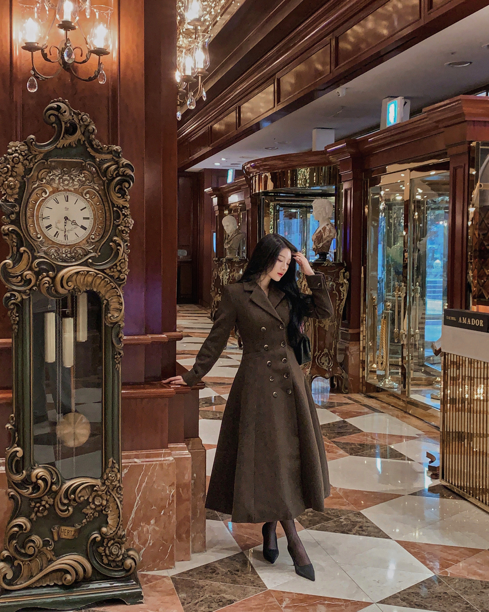希少 Schott 40 ブラック ウールコート くるみボタン　ボア　AT024 1950447_info_A4761D33-CA94-
