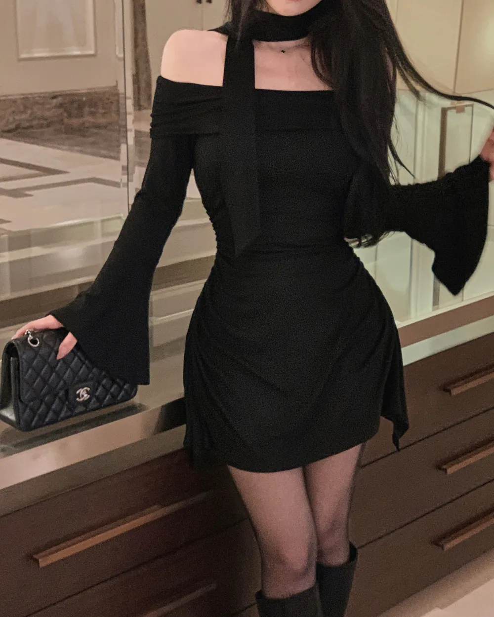 드레스 모델 착용 이미지-S1L48