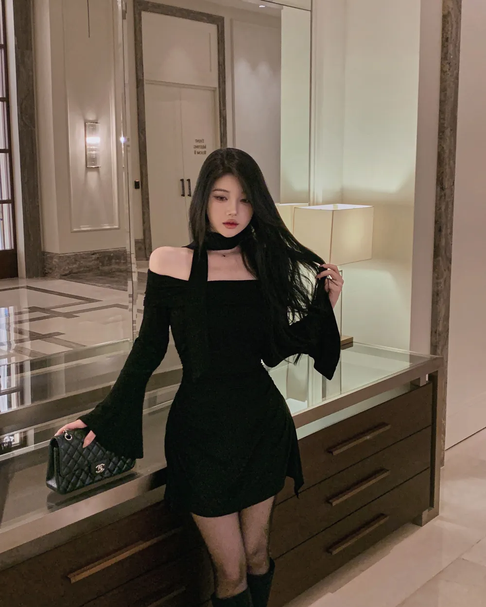 드레스 모델 착용 이미지-S1L65