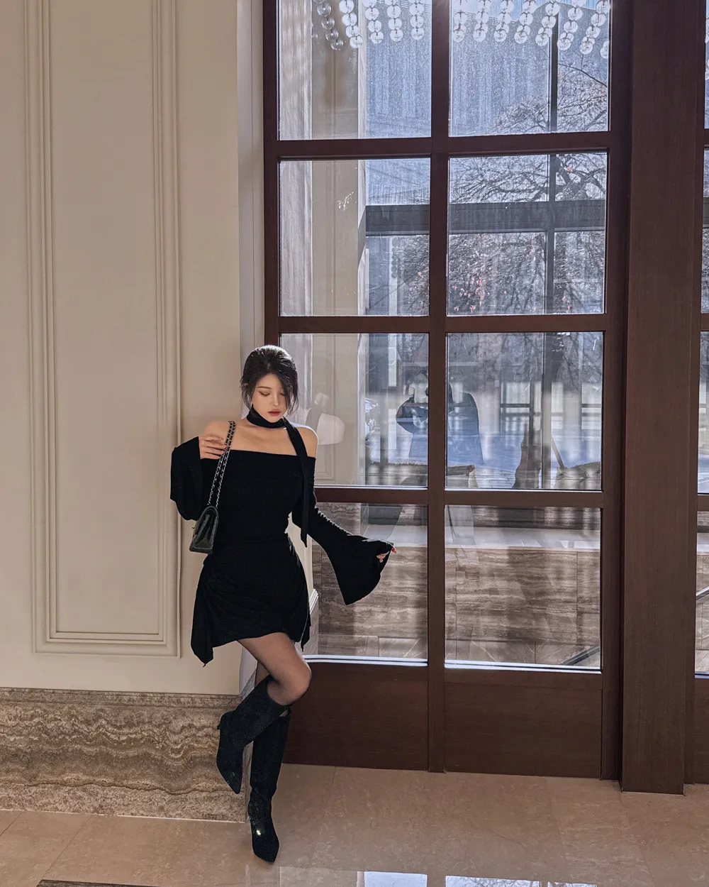 드레스 모델 착용 이미지-S1L57