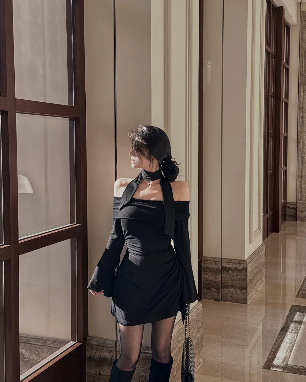 드레스 모델 착용 이미지-S1L43