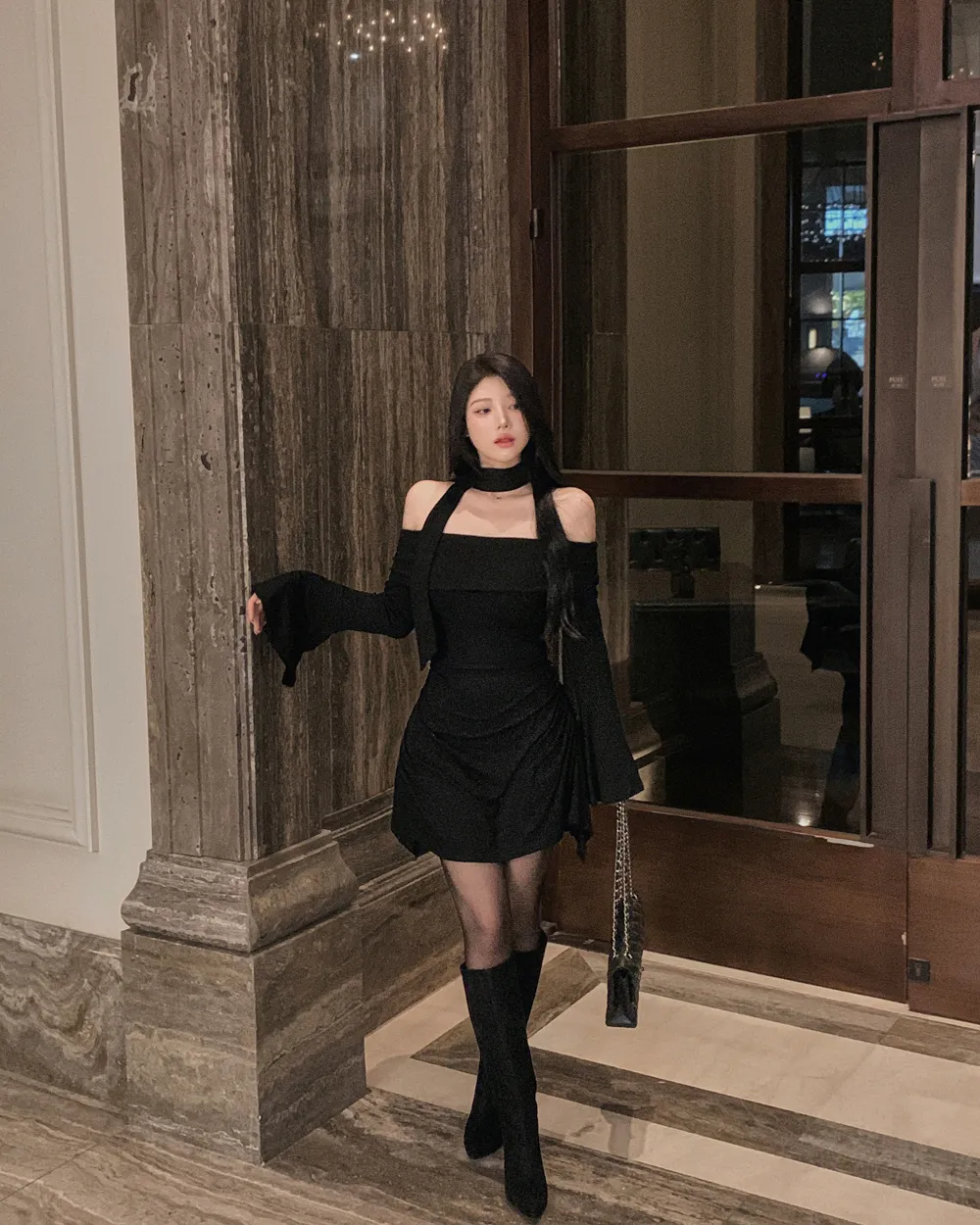 드레스 모델 착용 이미지-S1L36