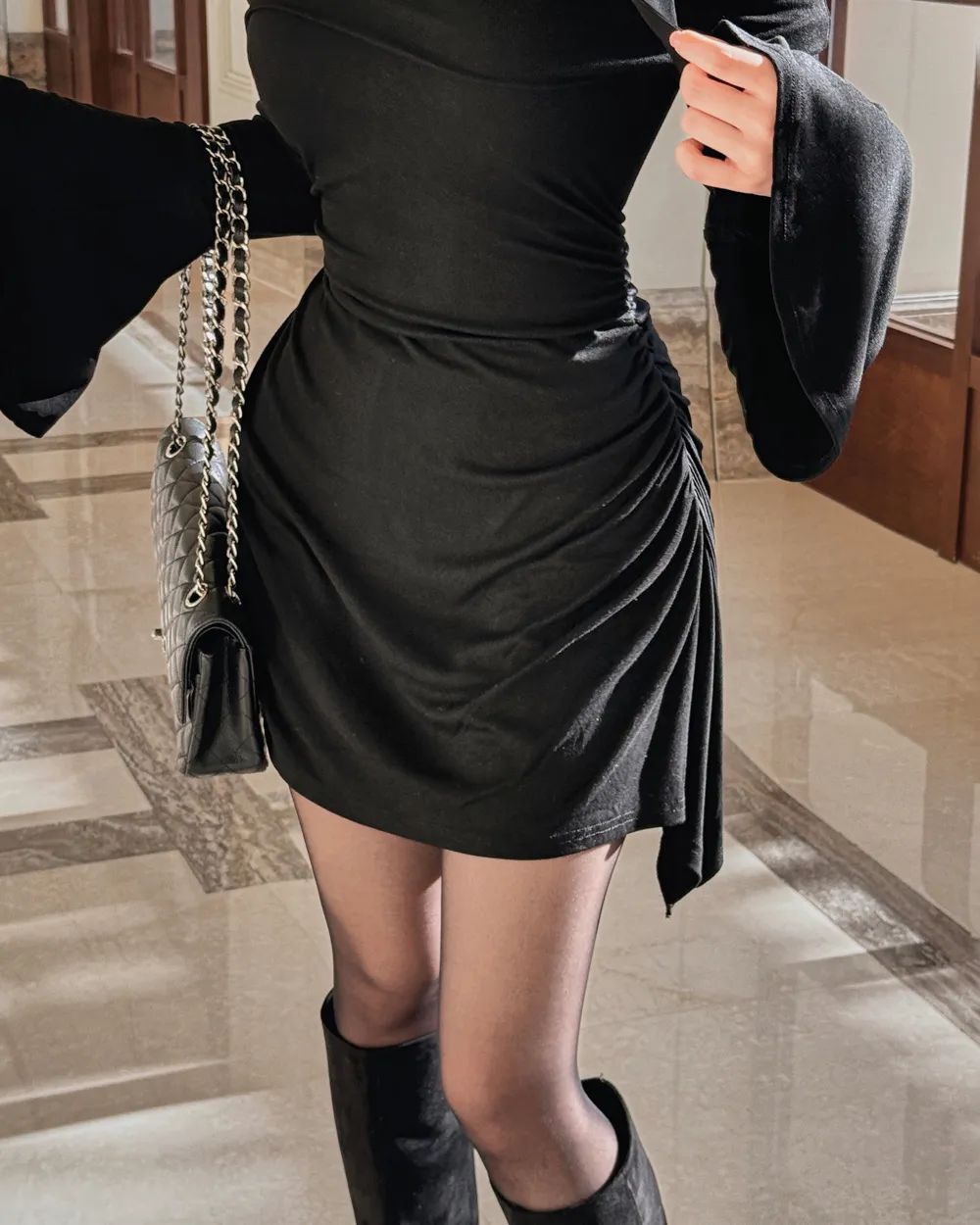 드레스 모델 착용 이미지-S1L40