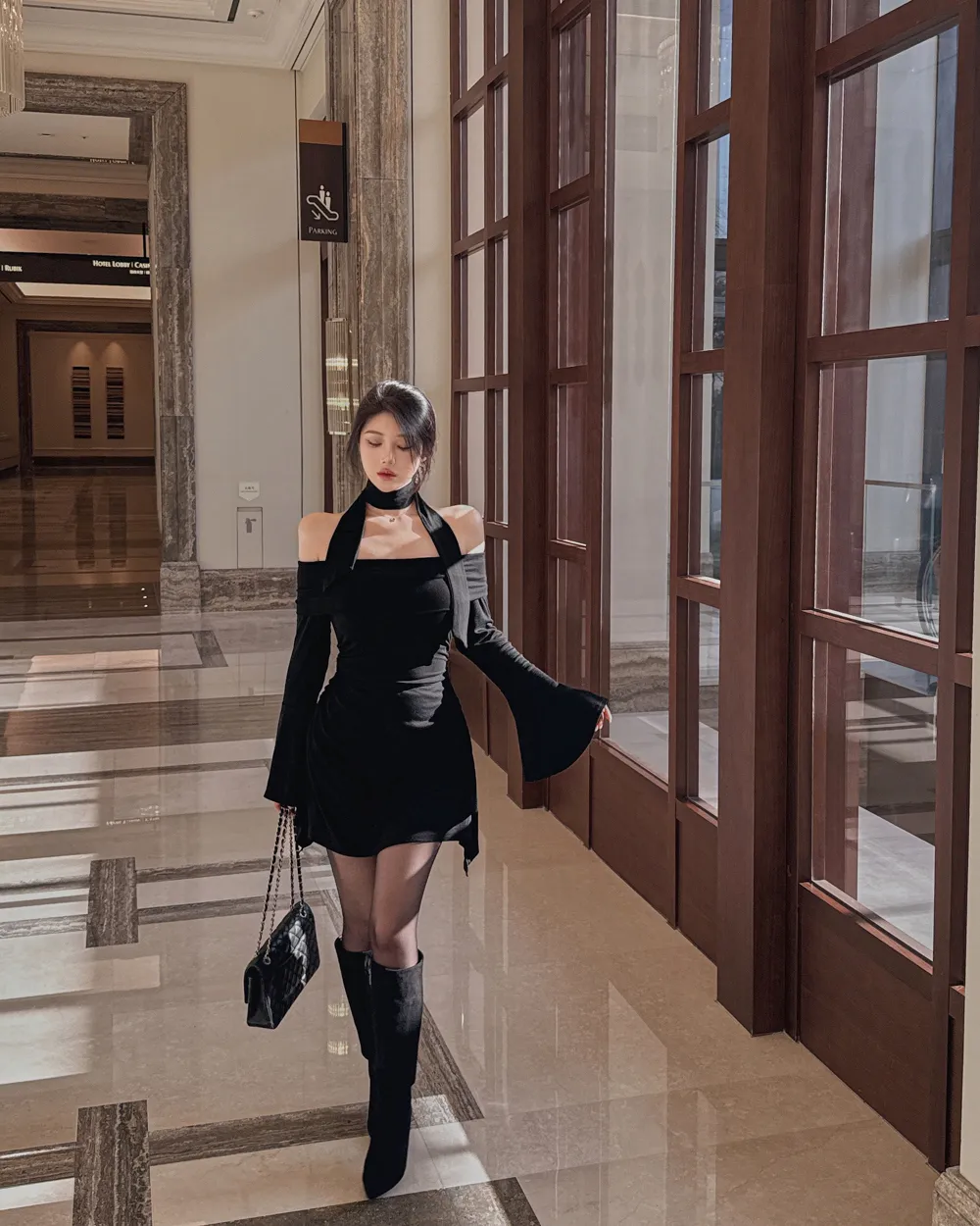 드레스 모델 착용 이미지-S1L42