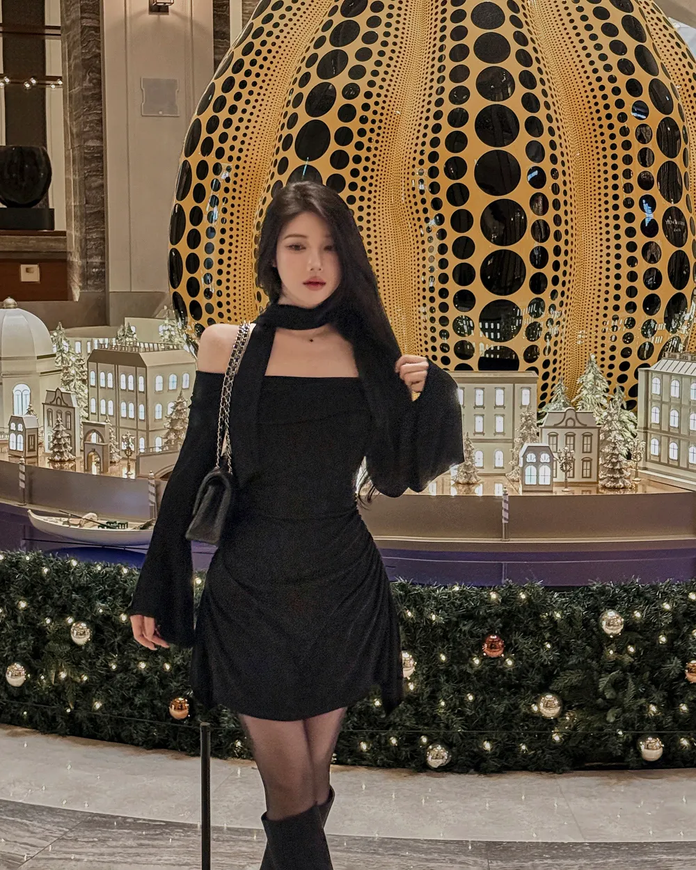 드레스 모델 착용 이미지-S1L55