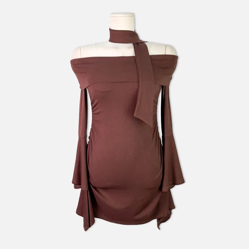 드레스 버건디 색상 이미지-S1L18