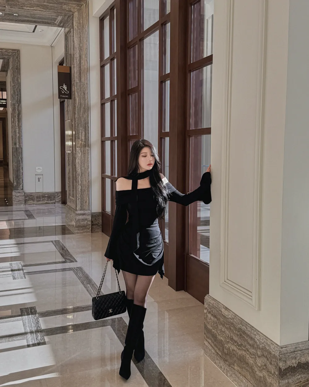 드레스 모델 착용 이미지-S1L59