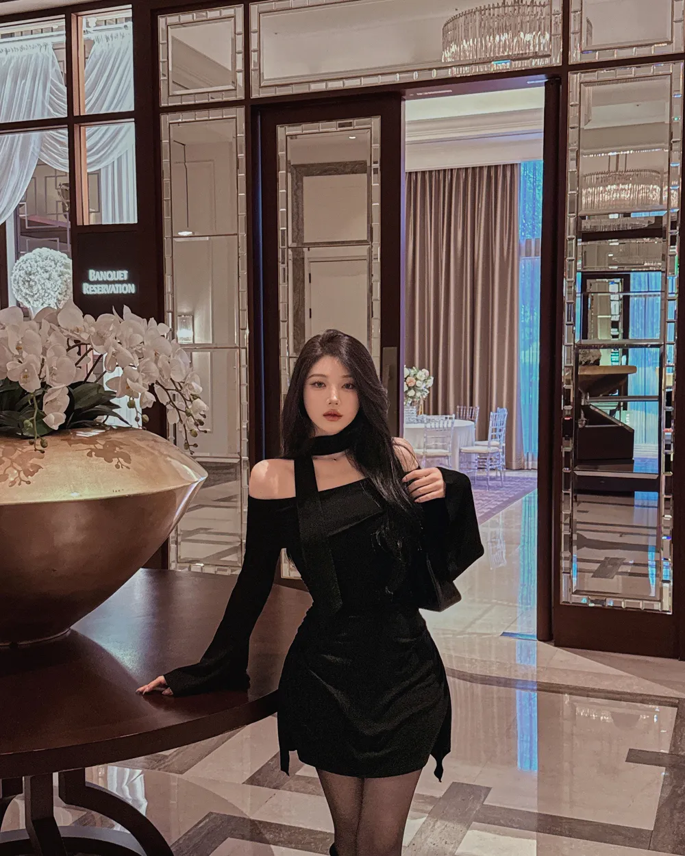 드레스 모델 착용 이미지-S1L63