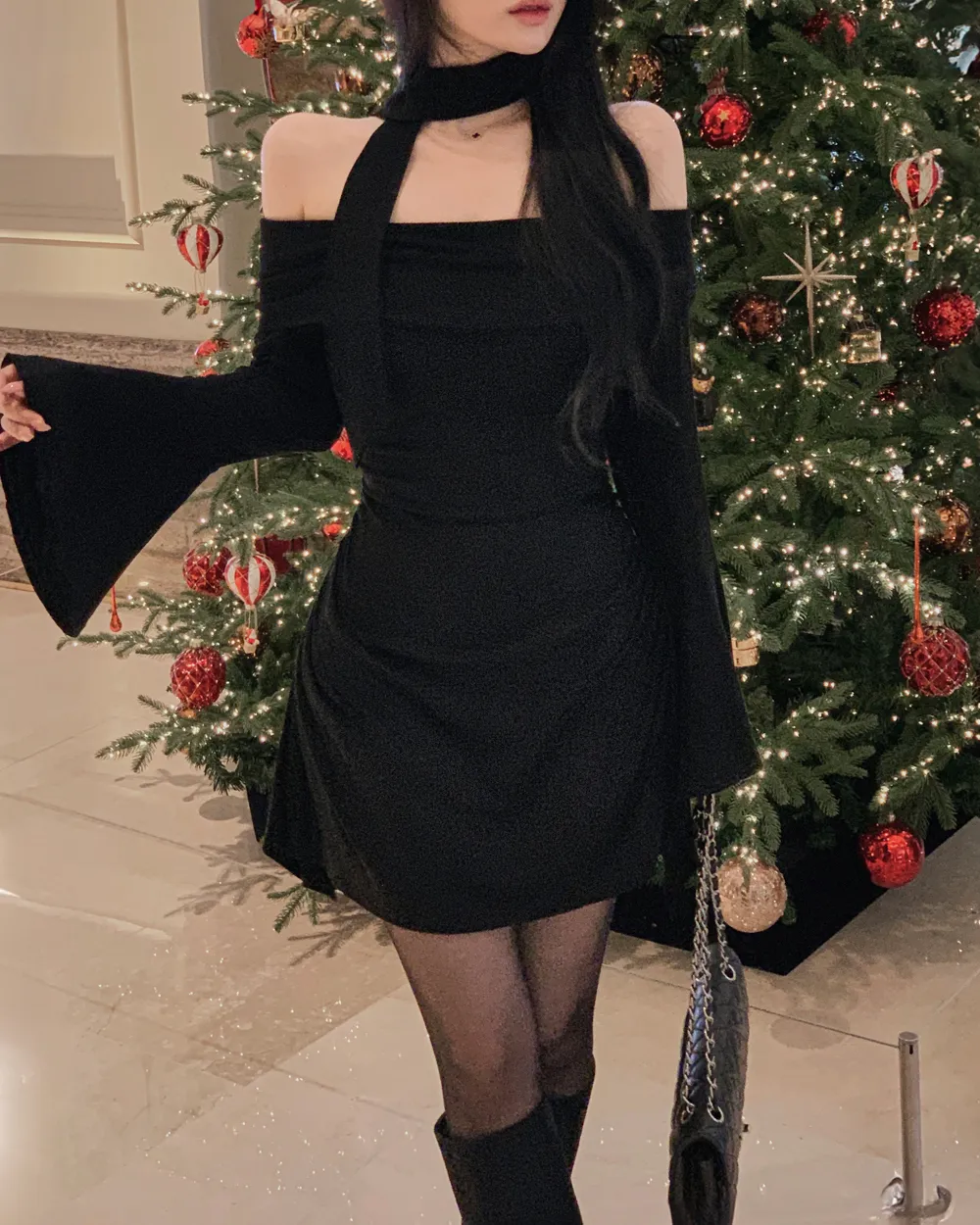 드레스 모델 착용 이미지-S1L52