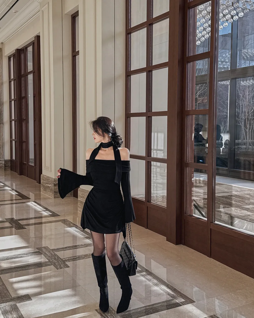 드레스 모델 착용 이미지-S1L41