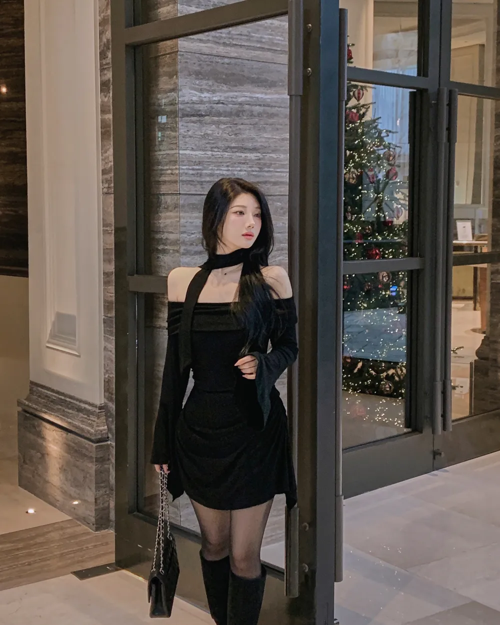 드레스 모델 착용 이미지-S1L51