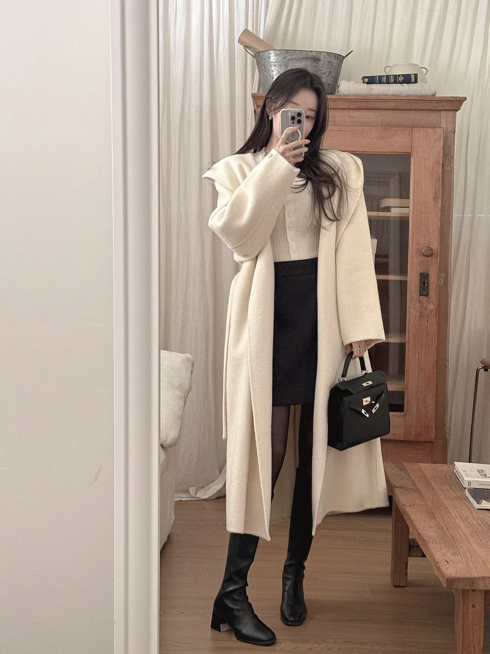 미니 스커트 모델 착용 이미지-S1L36