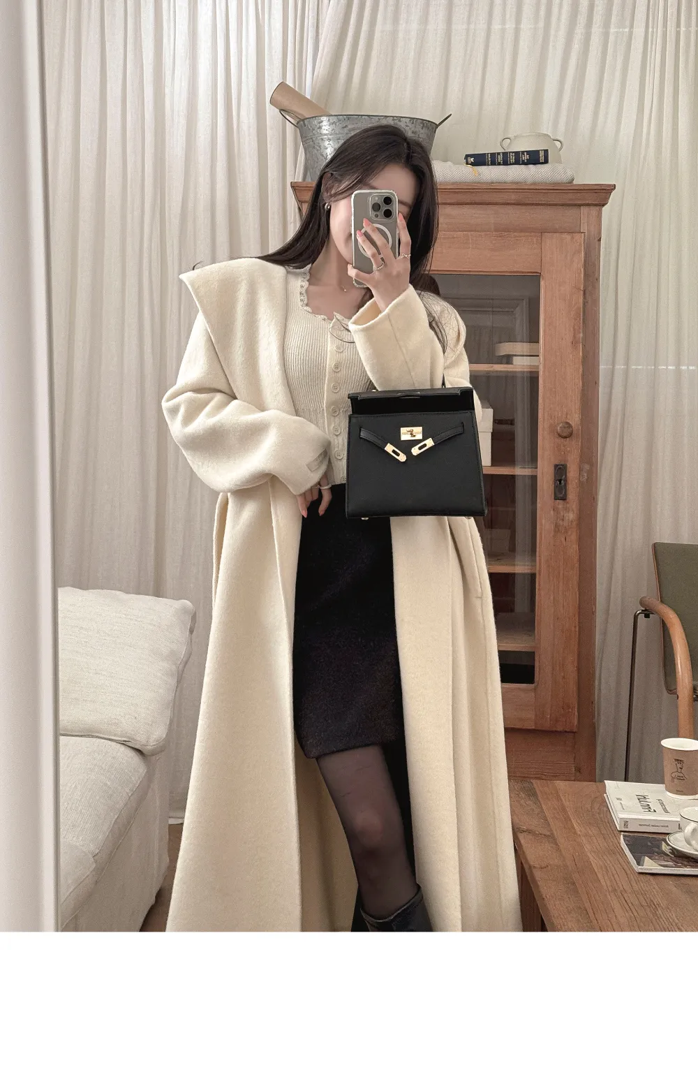 미니 스커트 모델 착용 이미지-S1L38