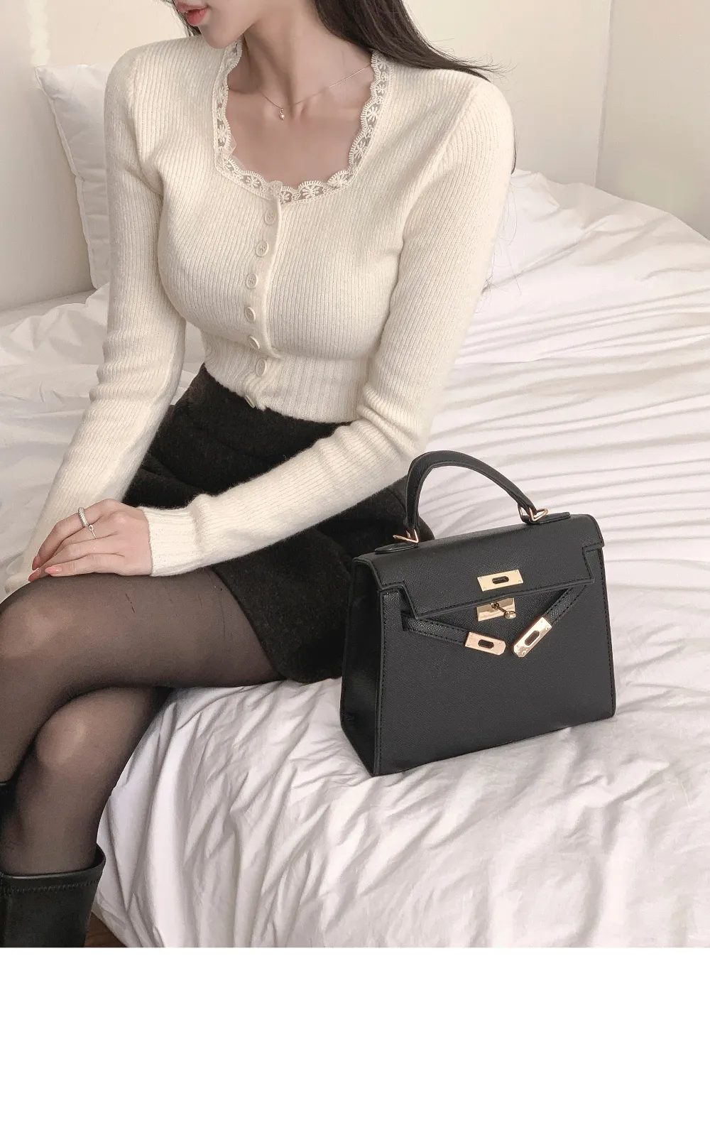 미니 스커트 모델 착용 이미지-S1L50