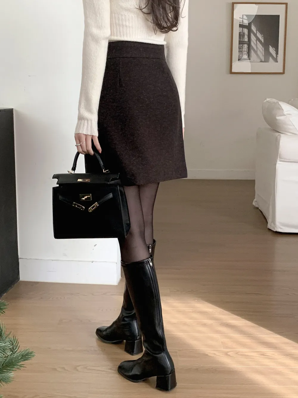 미니 스커트 모델 착용 이미지-S1L31