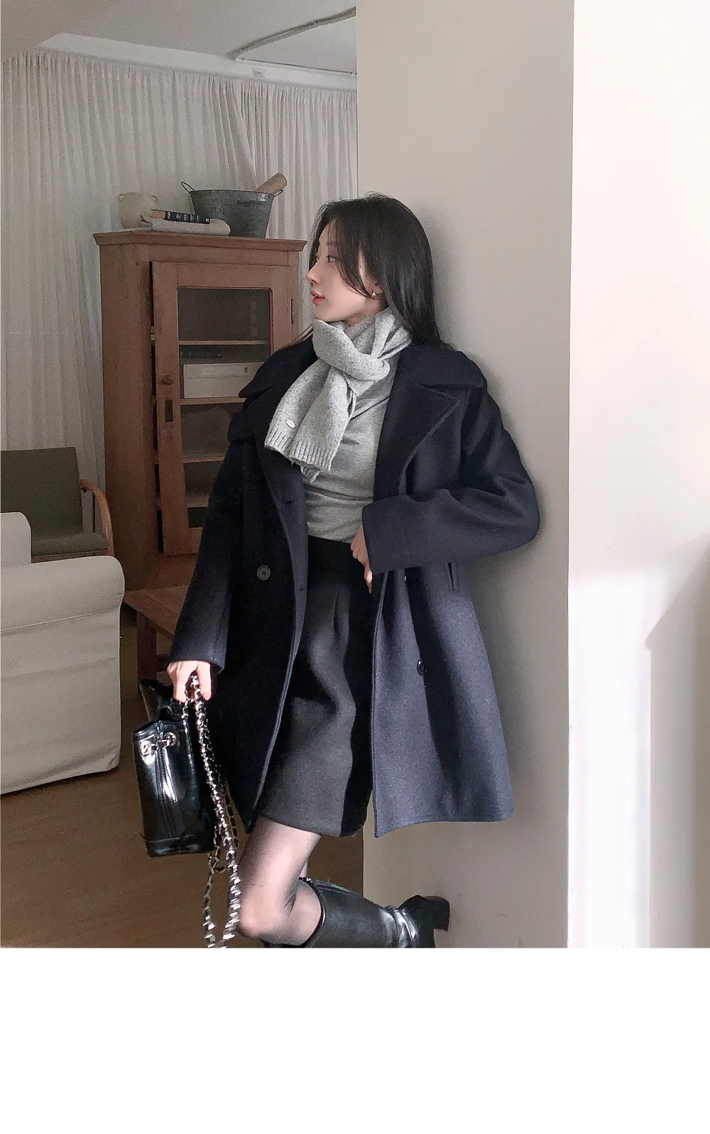 미니 스커트 모델 착용 이미지-S3L14