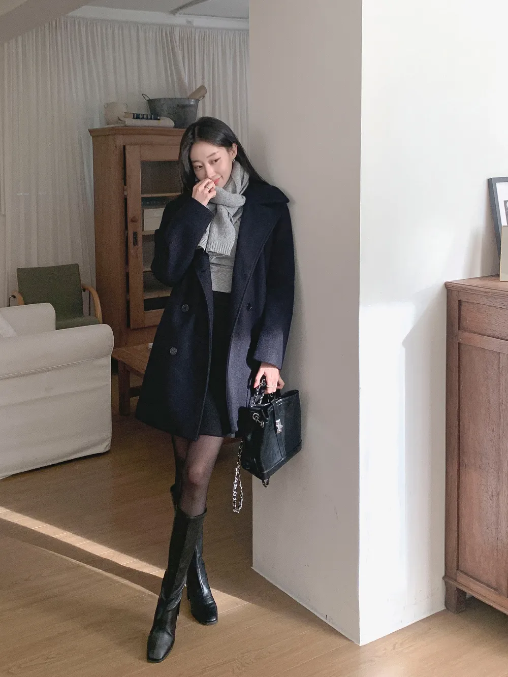 미니 스커트 모델 착용 이미지-S3L12