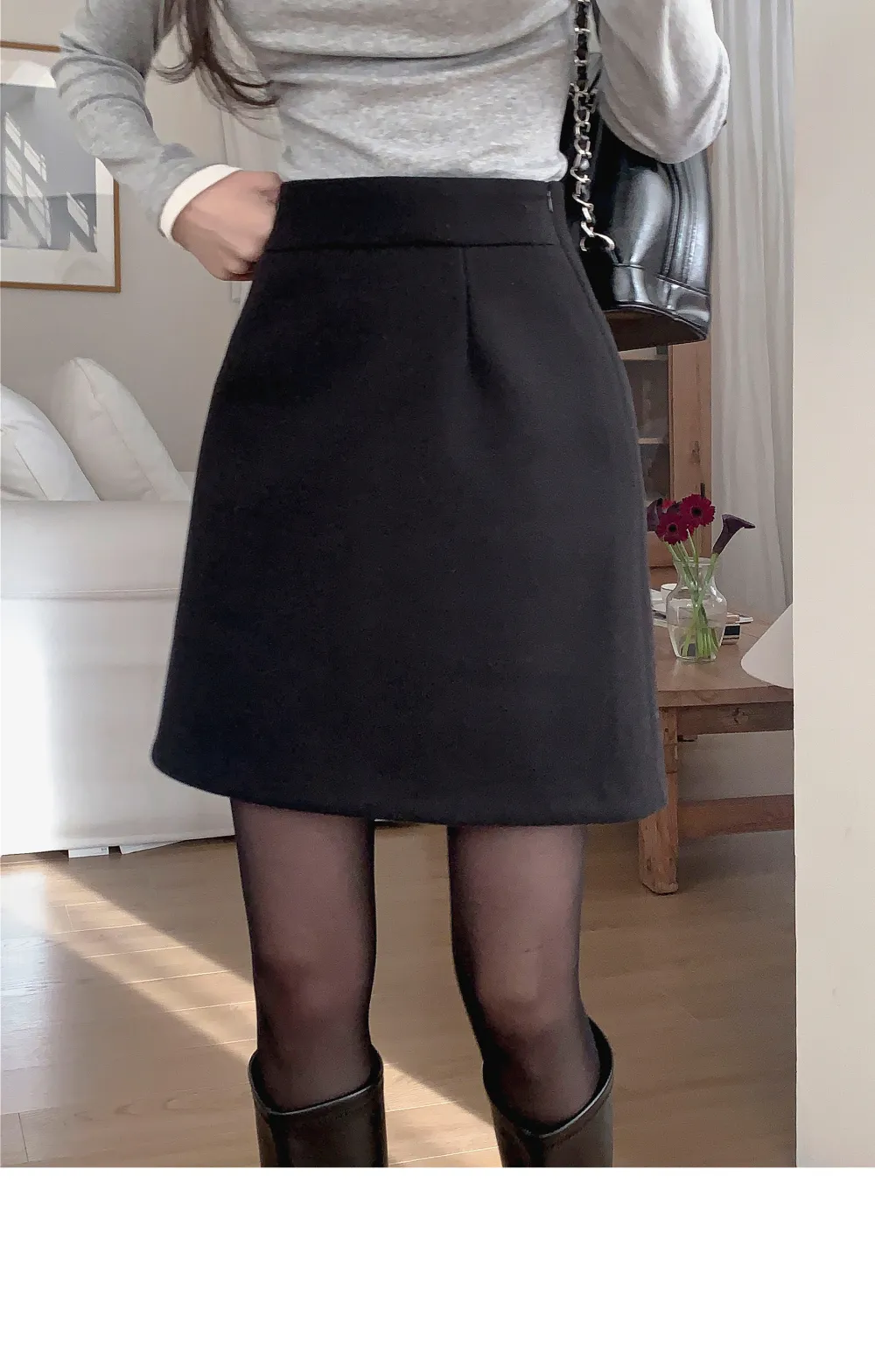 미니 스커트 모델 착용 이미지-S3L10