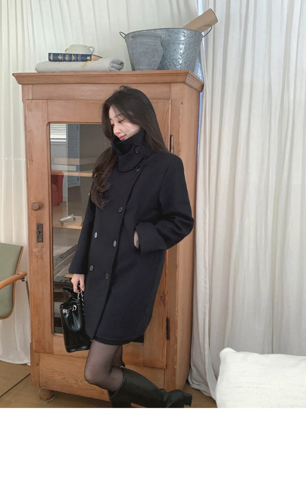 미니 스커트 모델 착용 이미지-S3L24