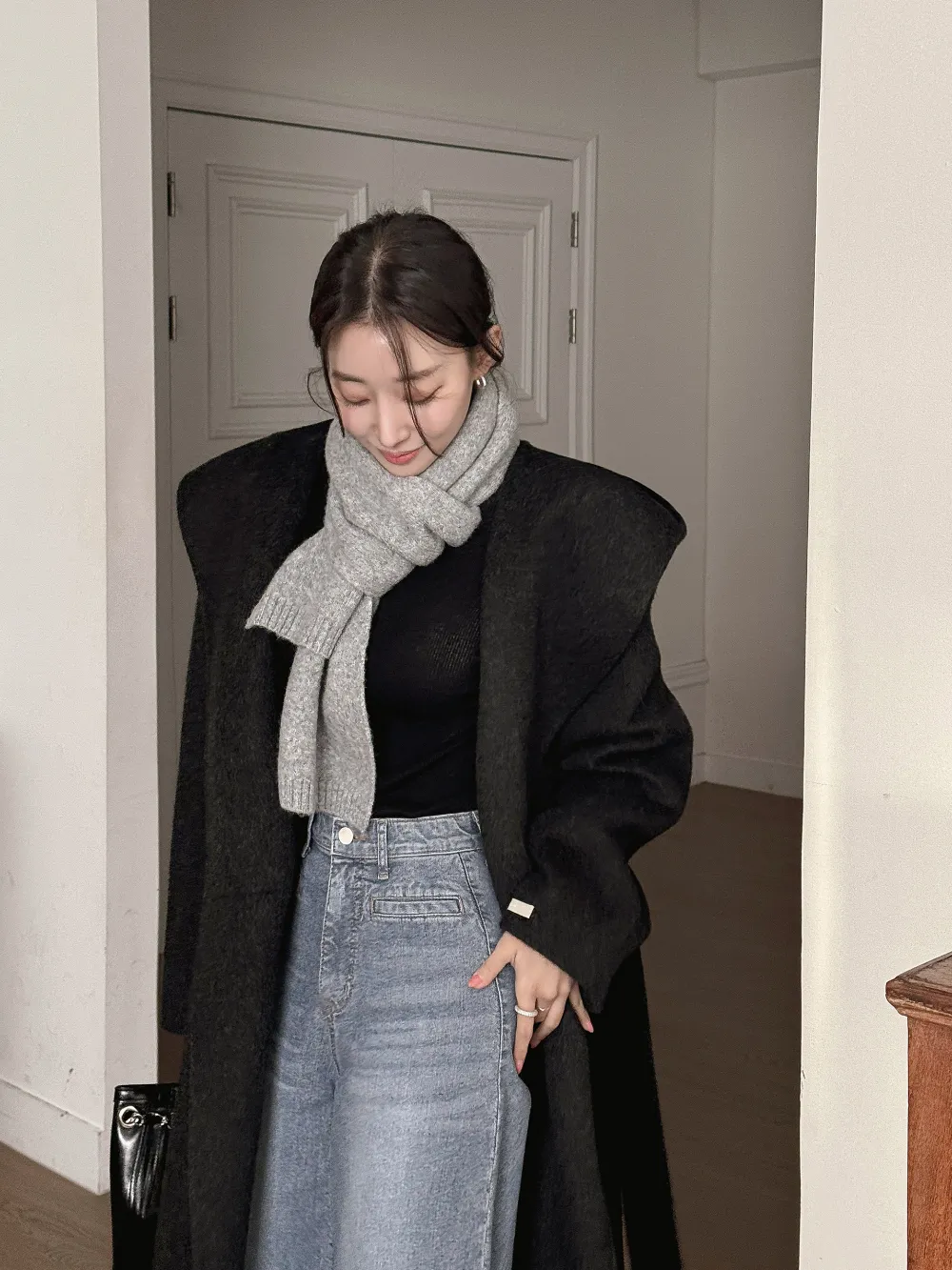 긴팔 티셔츠 모델 착용 이미지-S3L34