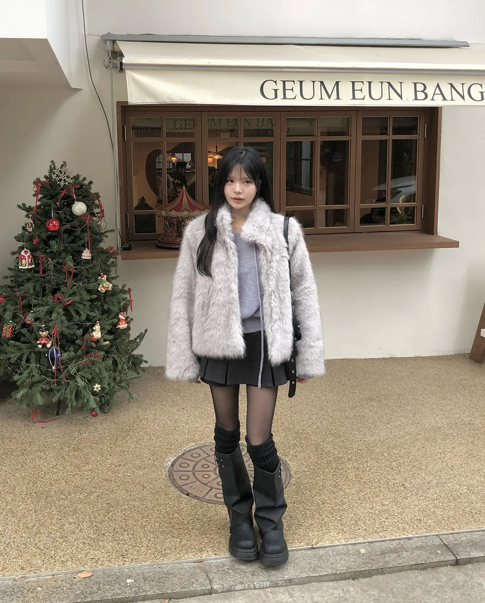 카디건 모델 착용 이미지-S3L41