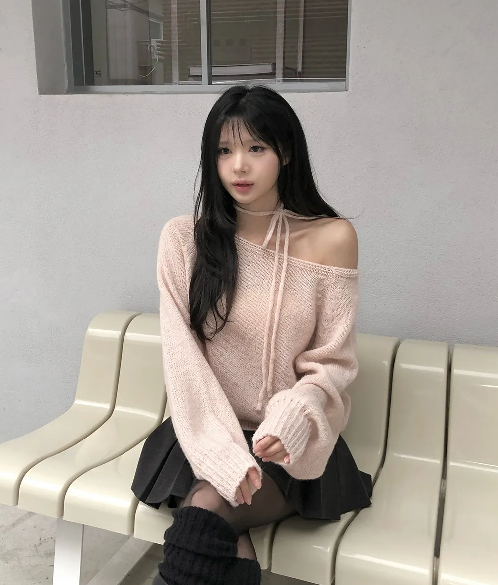 카디건 모델 착용 이미지-S3L19