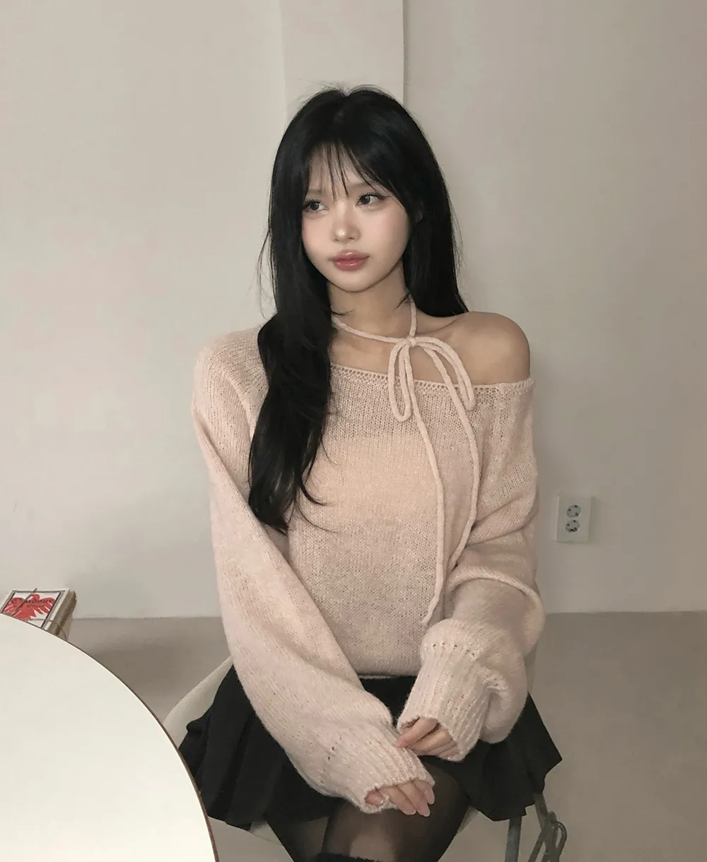 카디건 모델 착용 이미지-S3L23