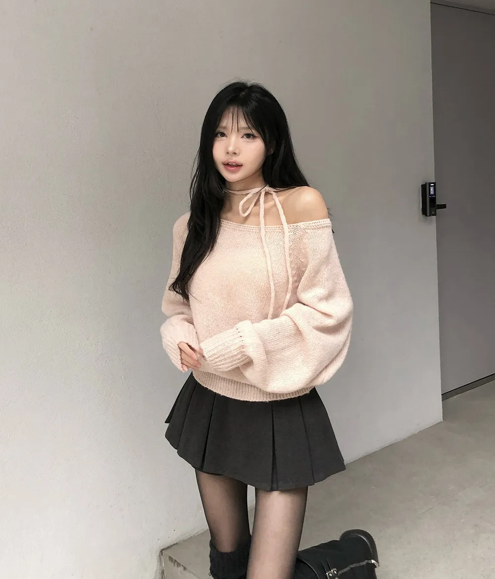 카디건 모델 착용 이미지-S3L21