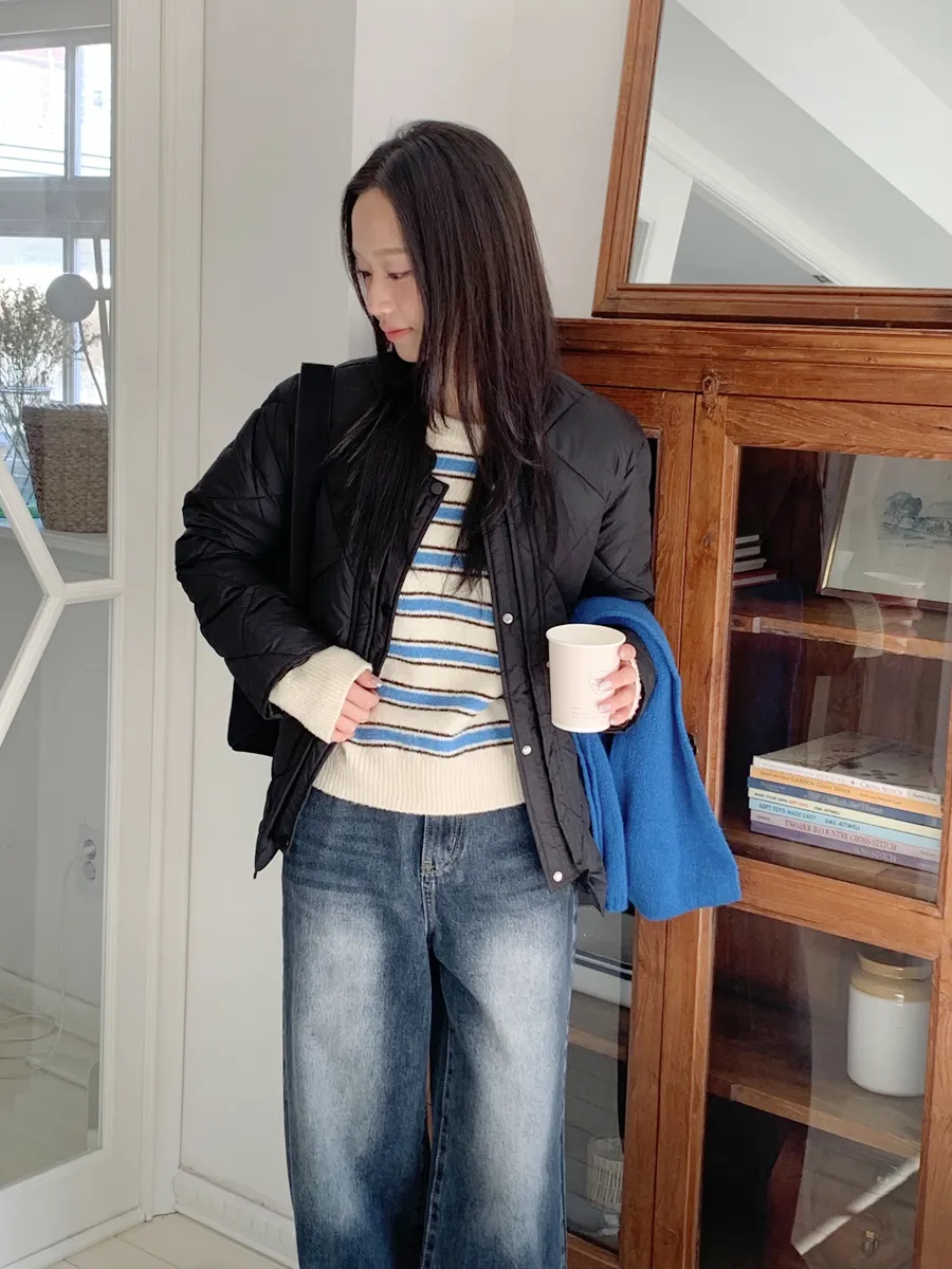 패딩 모델 착용 이미지-S1L29