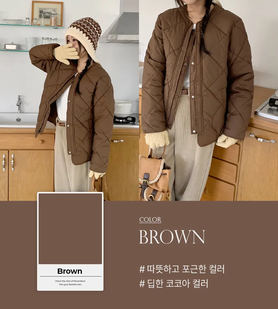 패딩 모델 착용 이미지-S1L11