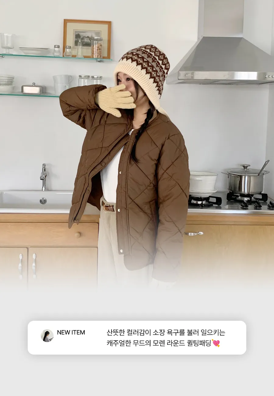 패딩 모델 착용 이미지-S1L7