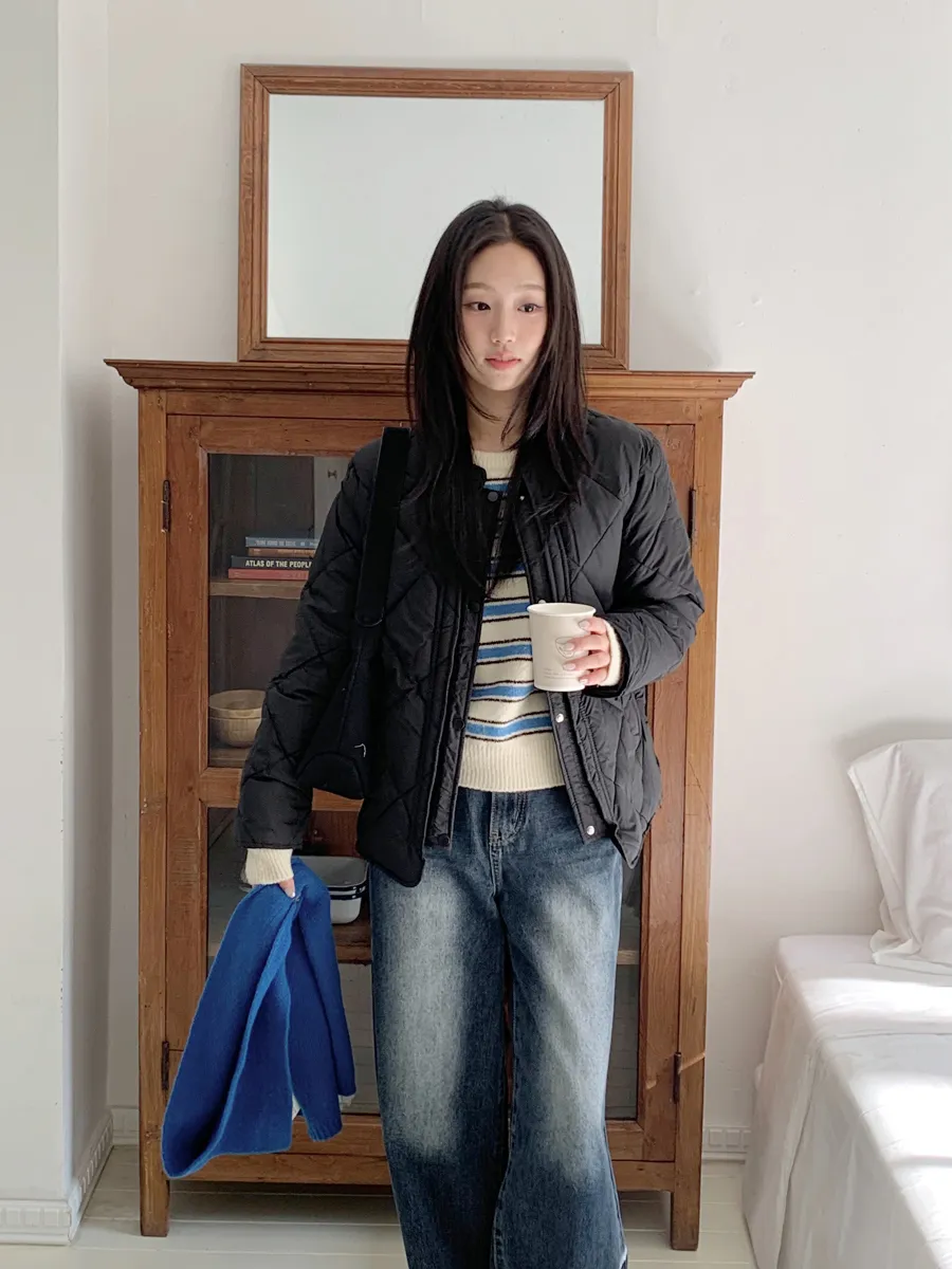 패딩 모델 착용 이미지-S1L25