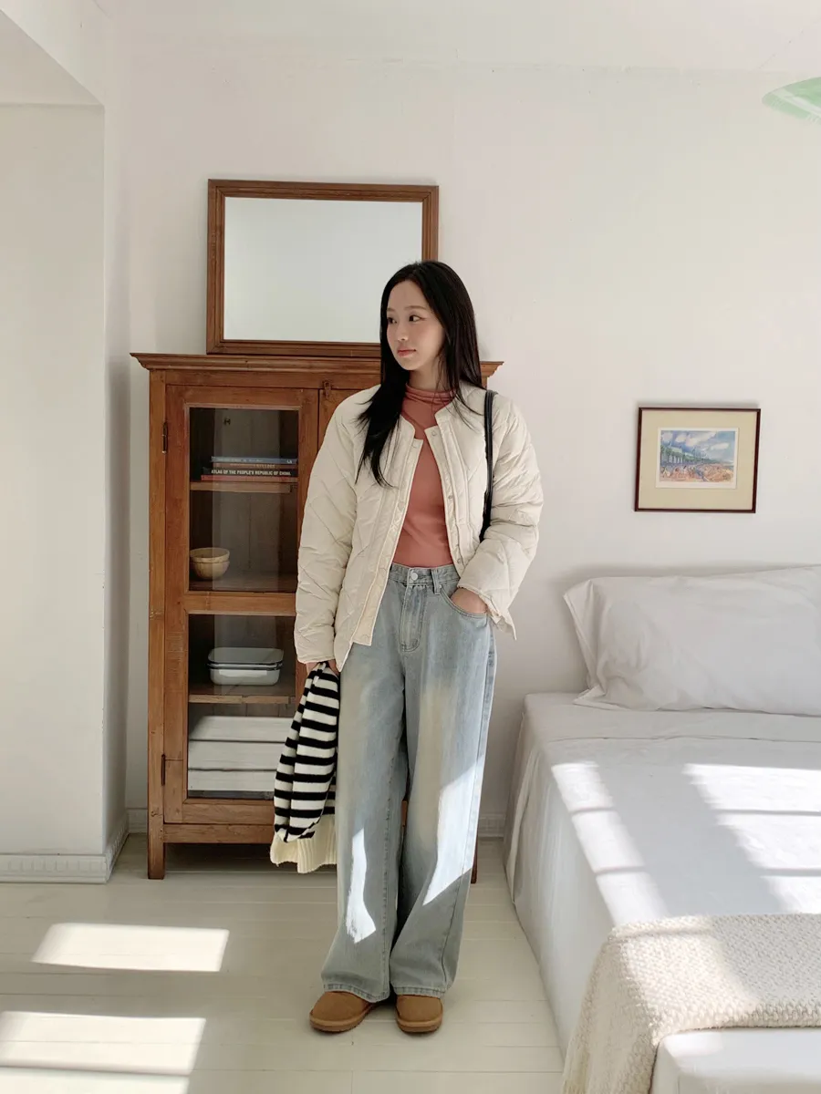 패딩 모델 착용 이미지-S1L19