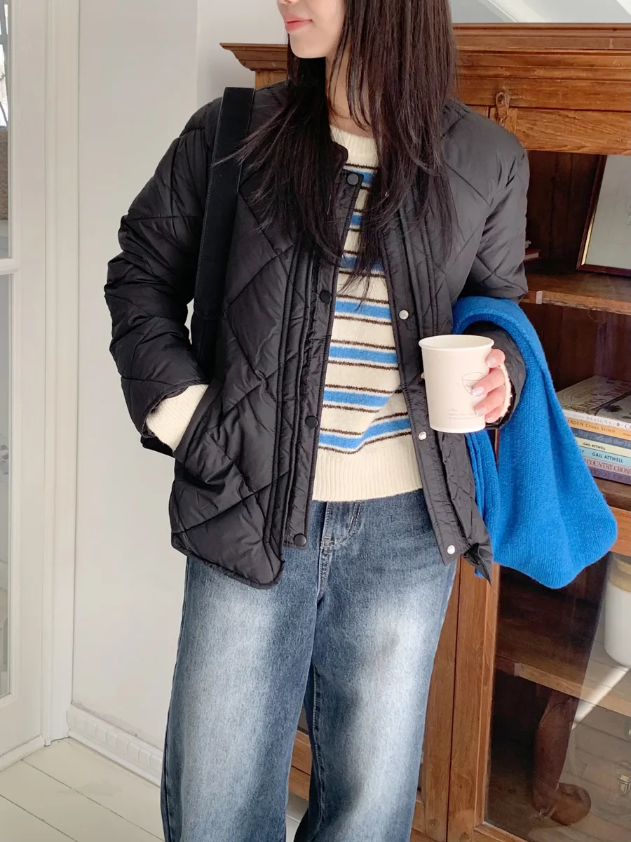 패딩 모델 착용 이미지-S1L26