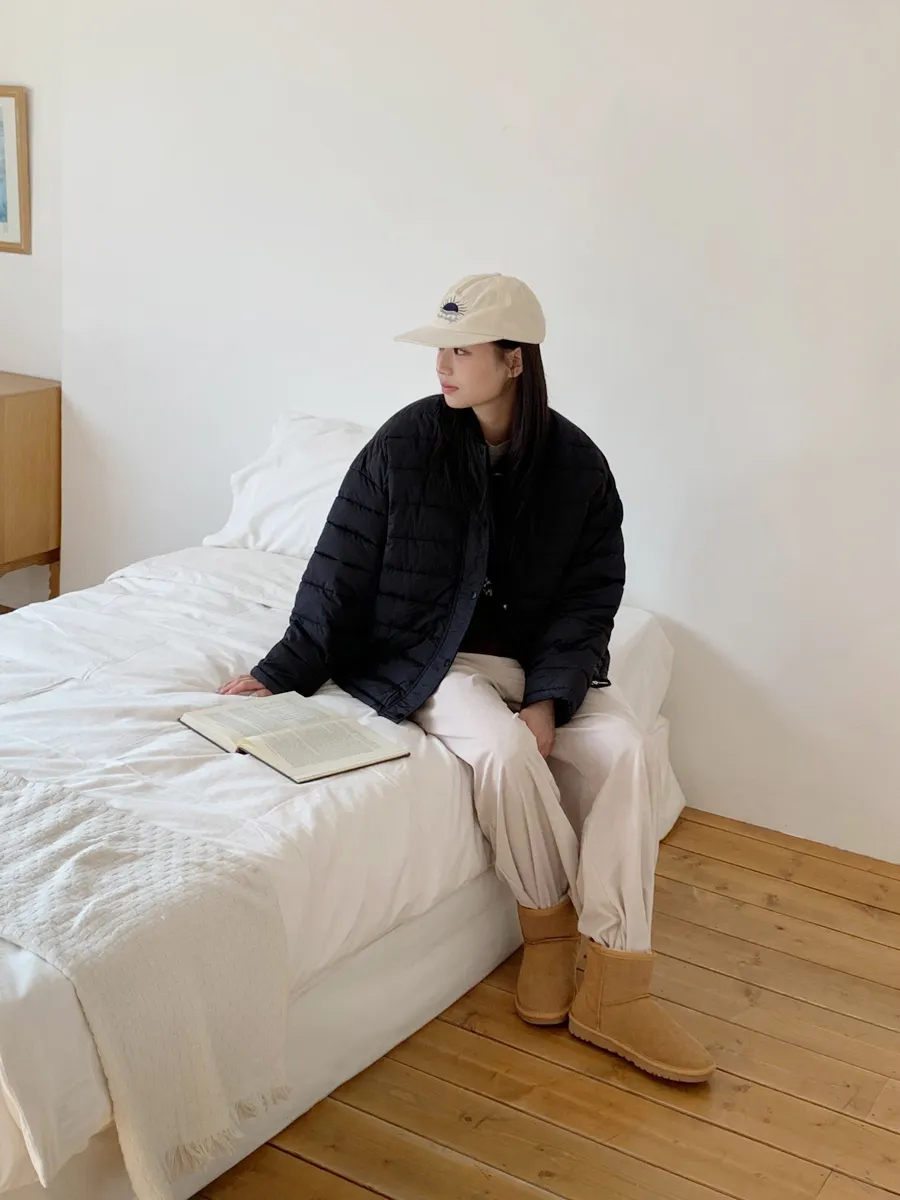 패딩 모델 착용 이미지-S1L21