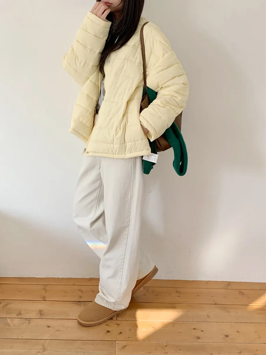 패딩 모델 착용 이미지-S1L29
