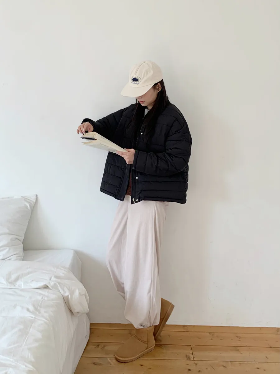 패딩 모델 착용 이미지-S1L16