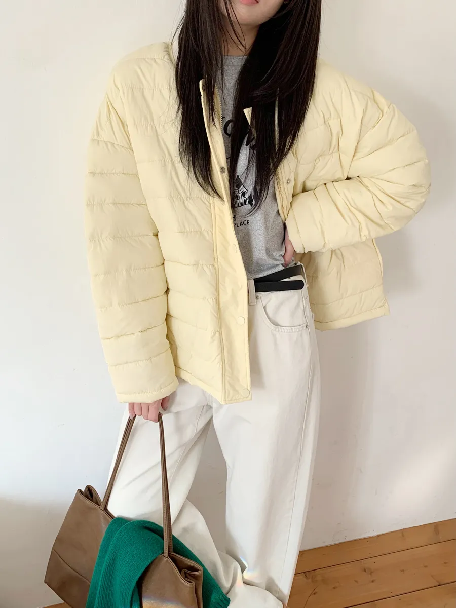 패딩 모델 착용 이미지-S1L31