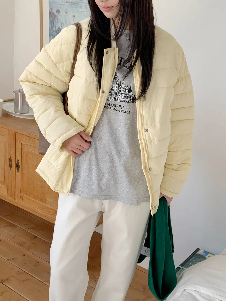 패딩 모델 착용 이미지-S1L23