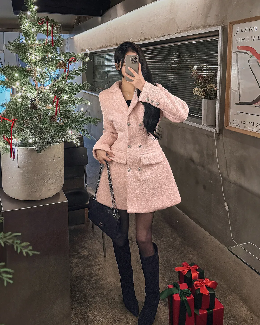 코트 모델 착용 이미지-S1L40