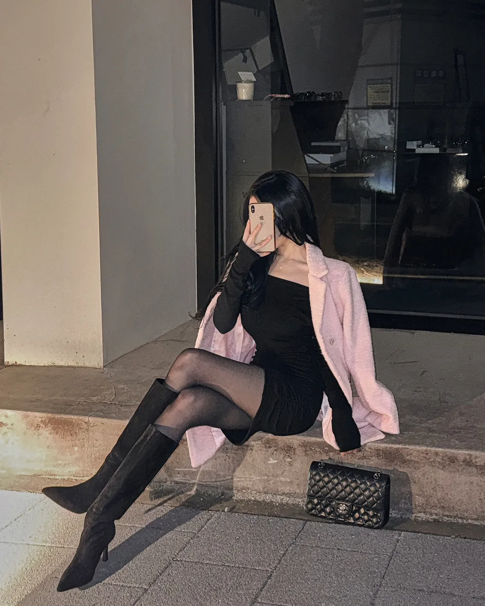 코트 모델 착용 이미지-S1L47