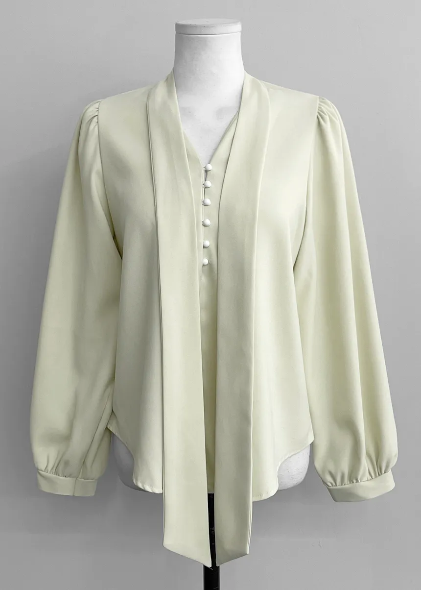 블라우스 카키 색상 이미지-S1L20