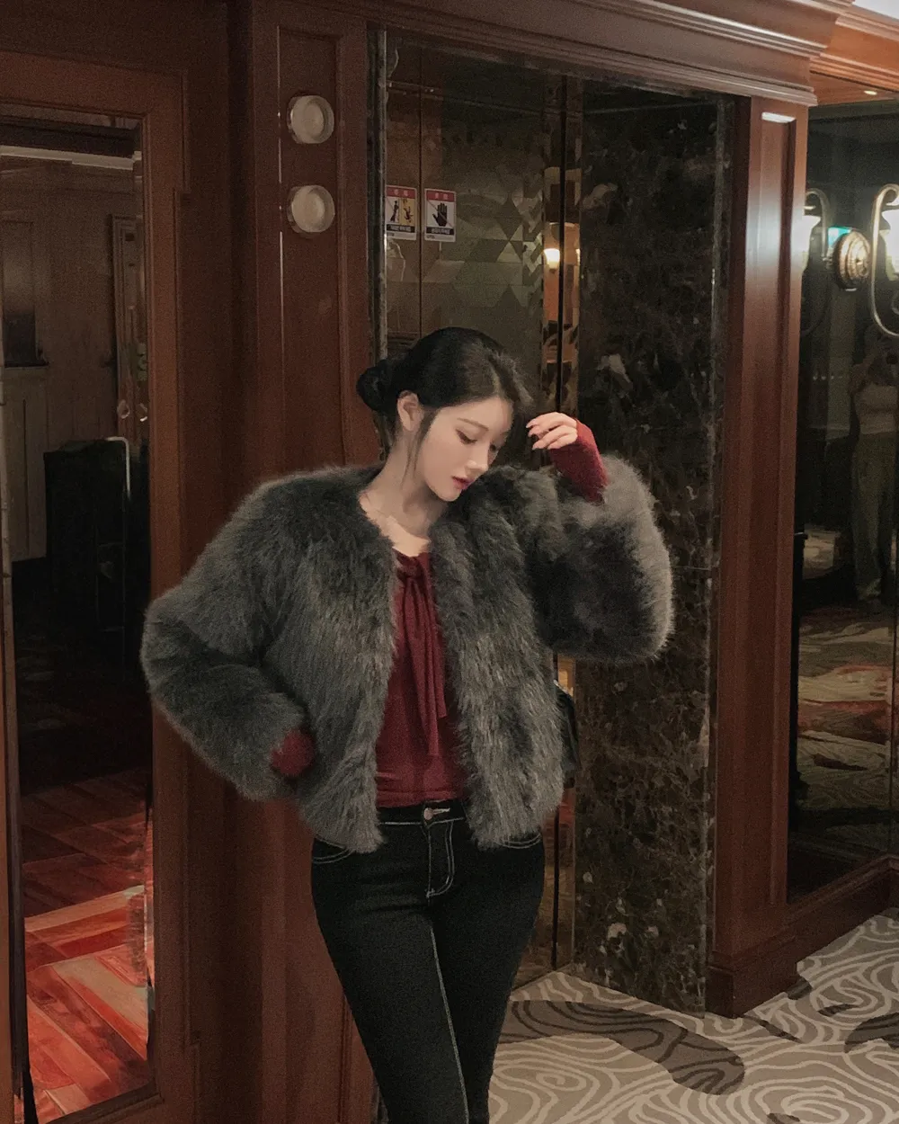 바지 모델 착용 이미지-S1L90