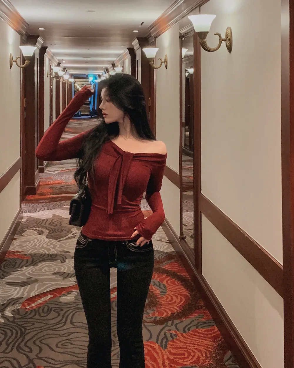 바지 모델 착용 이미지-S1L48