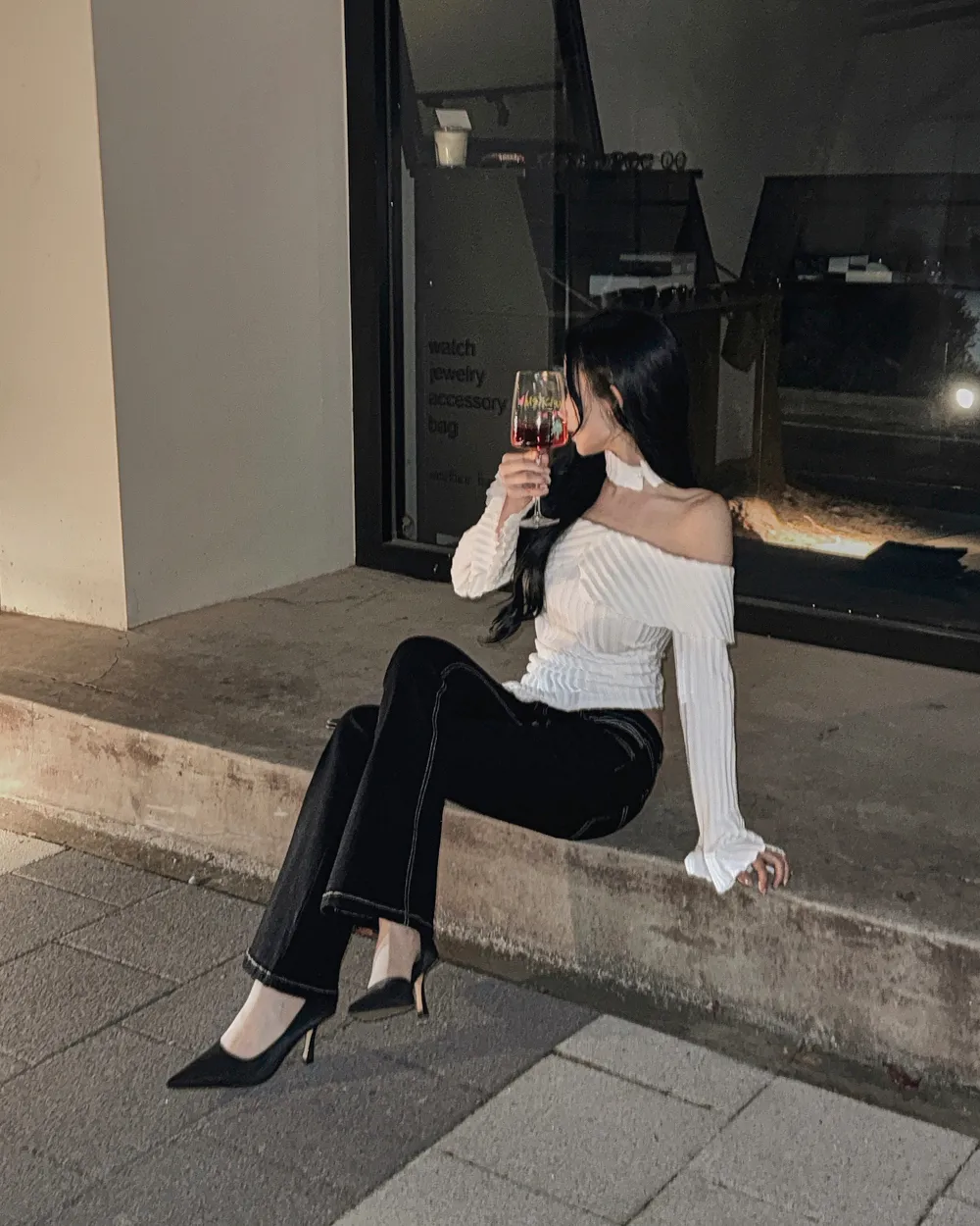 바지 모델 착용 이미지-S1L72